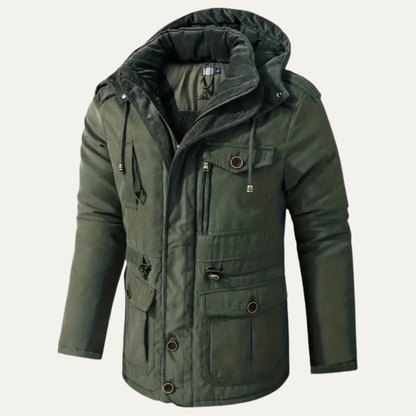 Men’s Corduroy Utility Jacket with Sherpa Collar