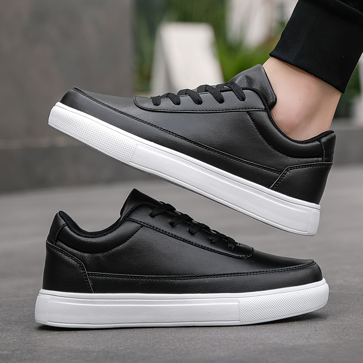 Classic Casual Low Top Leather Sneakers - BritishElegance