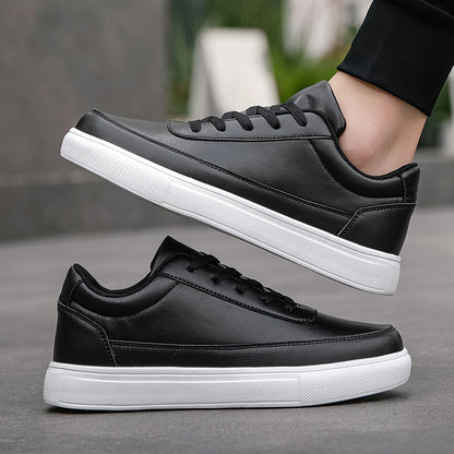 Classic Casual Low Top Leather Sneakers - BritishElegance