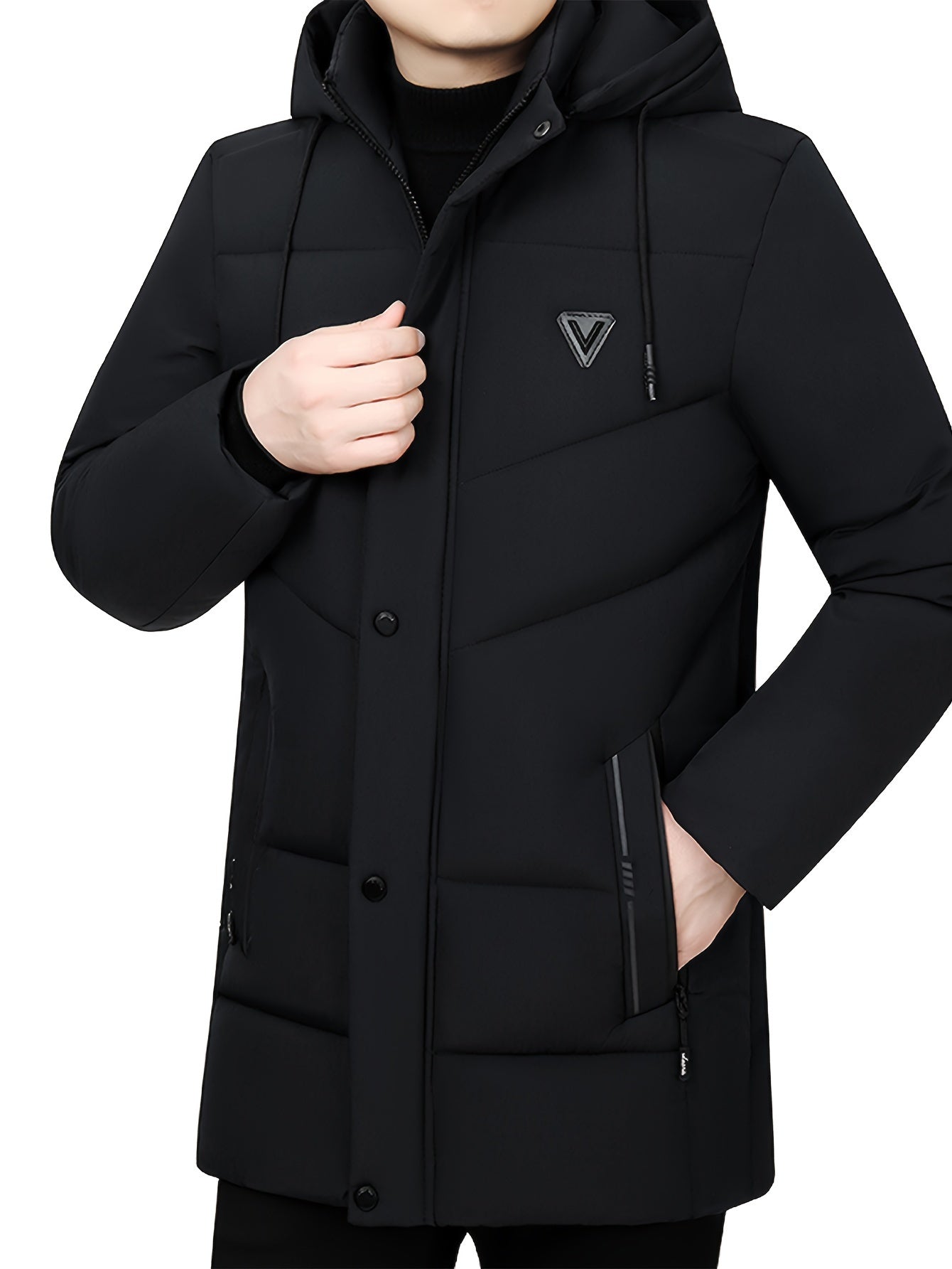 Warm Faux Leather Jacket with Cozy Fleece Lining for Men
