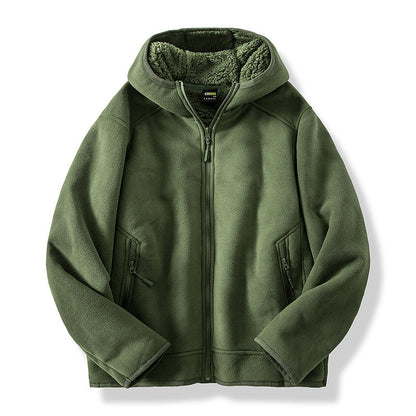 Warm Mens Fleece Winter Coat Thick Cotton Padded Jacket