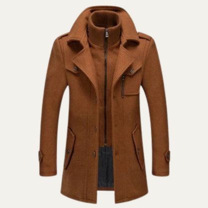 The Aberdeen Men’s Wool Blend Double Layer Coat