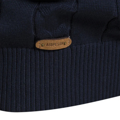 The Chatsworth Men's Quarter Zip Cotton Jumper – Fair Isle Knit
