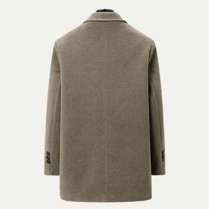 The Brighton Men's Warm Fur Lined Winter Coat with Scarf