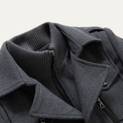 The Aberdeen Men’s Wool Blend Double Layer Coat