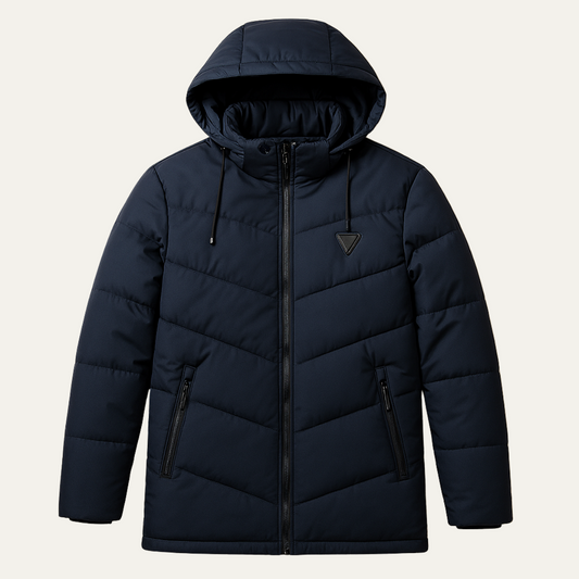 The Helsinki Men’s Hooded Puffer Parka – Long, Waterproof, Padded, Multi-Pocket