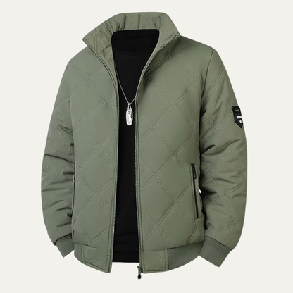 The Bardolino Men’s Casual Stand Collar Winter Quilted Jacket