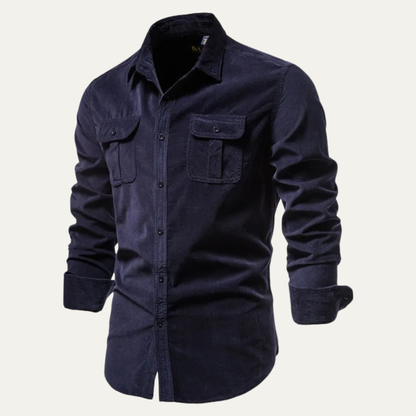 The Castellina Men’s Casual Button Up Corduroy Shirt