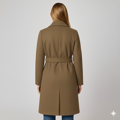 Coleen | Winter Coat - Double-Breasted Classic Outerwear with Waist Belt for Women