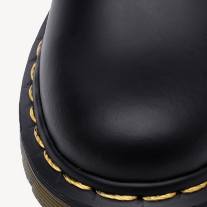 Unisex's Leather Combat Boots - Durable Lace-Up Ankle Shoes