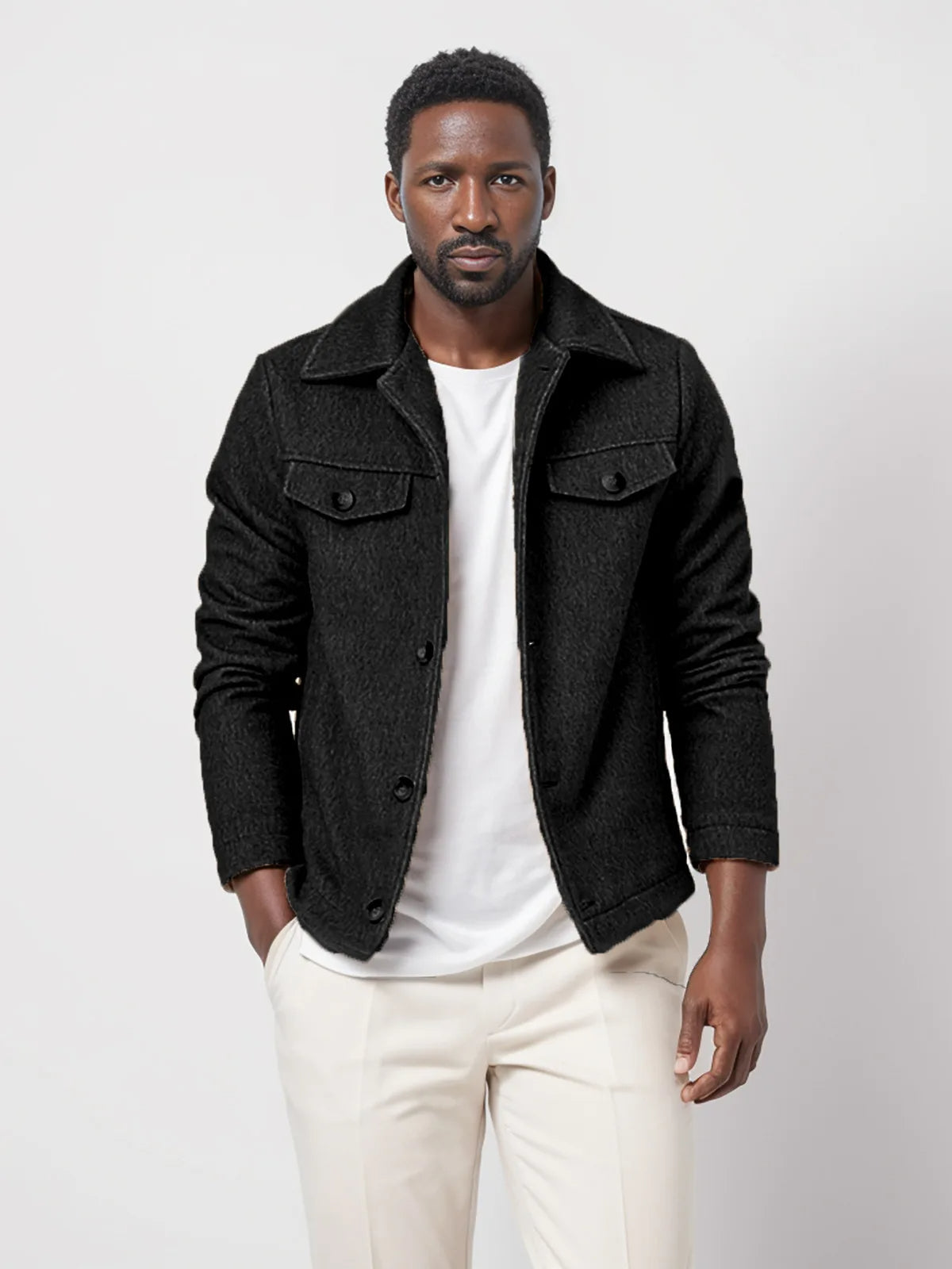 Classic Wool Jacket with Pockets