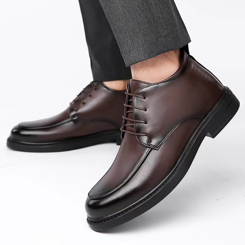 Classic Vegan Leather Formal Dress Shoes - BritishElegance