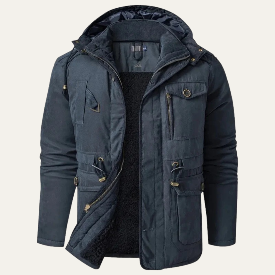 Men’s Corduroy Utility Jacket with Sherpa Collar