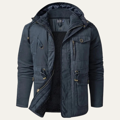 Men’s Corduroy Utility Jacket with Sherpa Collar