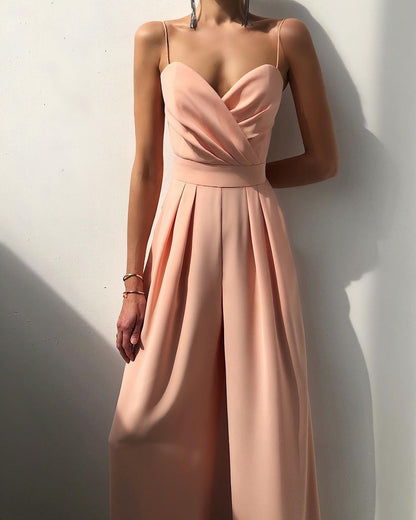 Women's Chic Tank Strap Flowy Jumpsuit