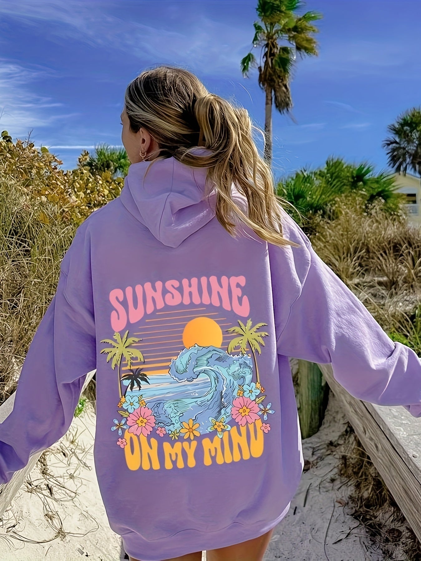 Cozy Women's Loose Fit Hoodie with Fun Design