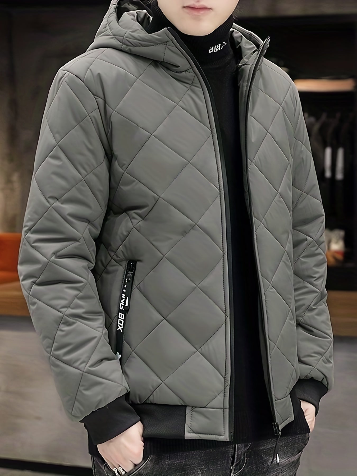 Waterproof Insulated Men's Puffer Coat with Hood