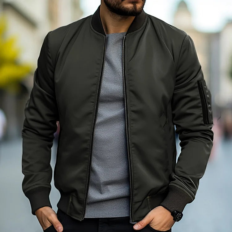 Men's Slim Fit Casual Bomber Jacket