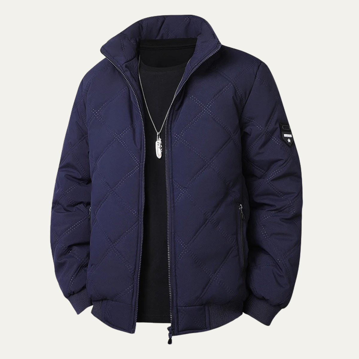 The Bardolino Men’s Casual Stand Collar Winter Quilted Jacket