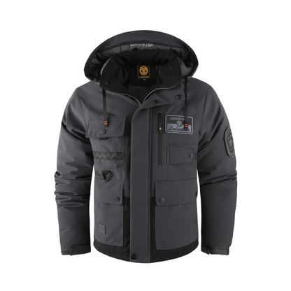 Men's outdoor jacket padded with a removable hood – Henrik