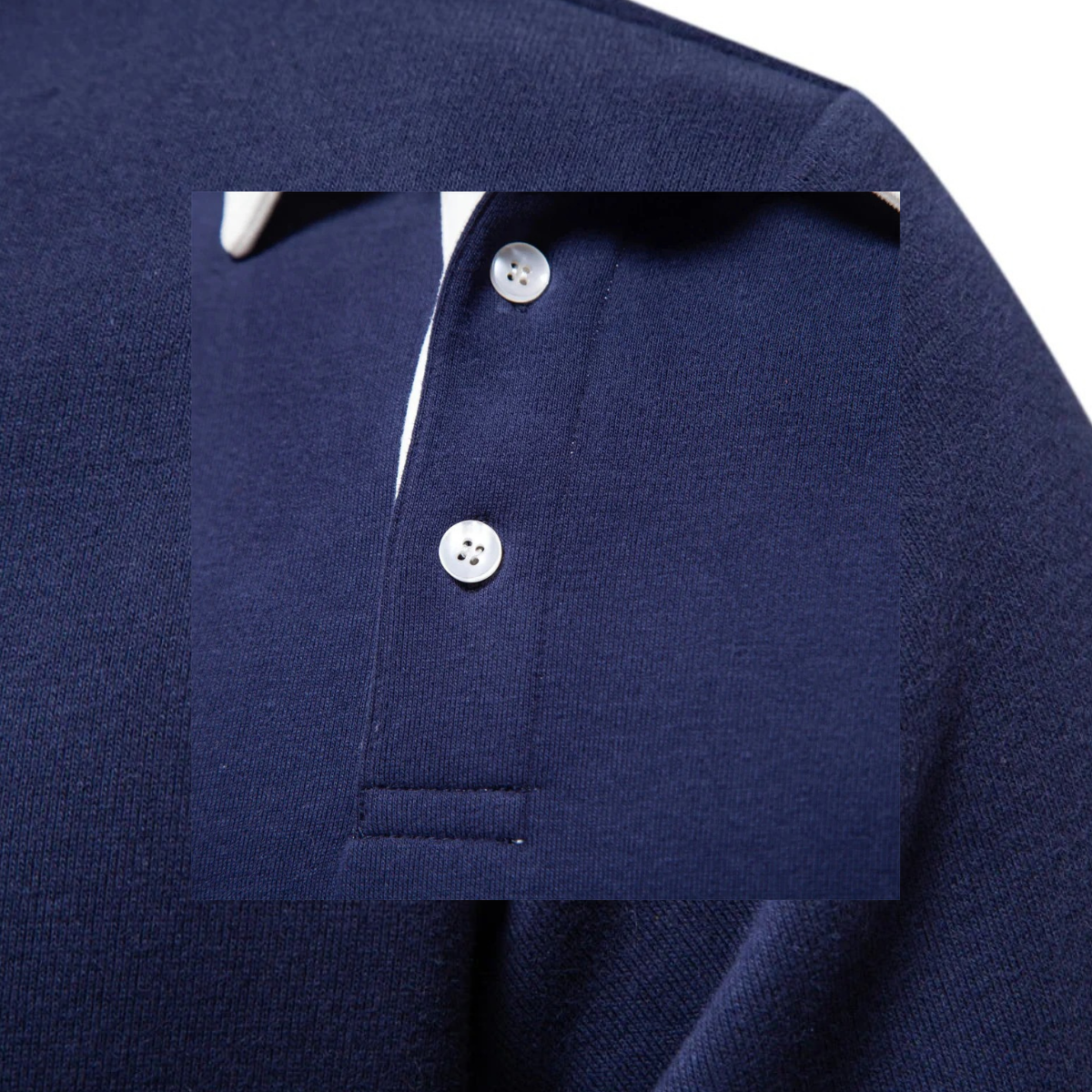 Men’s Classic Long Sleeves Contrast Collar Rugby Shirt