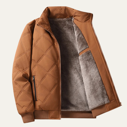 The Barbaresco Men’s Padded Zip Up  Winter Quilted Fleece Jacket