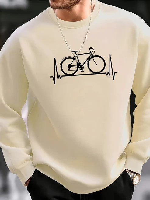 Cozy Winter Bike Graphic Sweatshirt