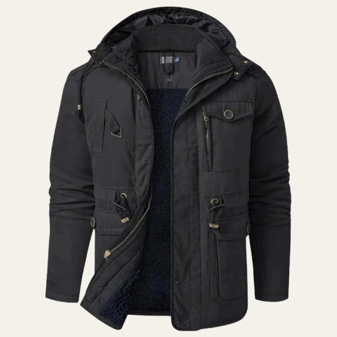 Men’s Corduroy Utility Jacket with Sherpa Collar