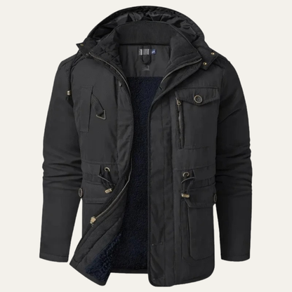 Men’s Corduroy Utility Jacket with Sherpa Collar