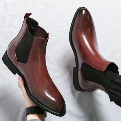 The Cobblestone Men’s Classic Ankle Slip On Leather Boots