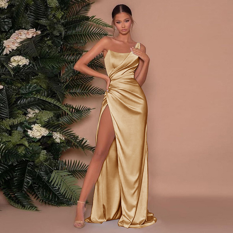 Chic Off Shoulder Maxi Evening Dress with Corset Detail
