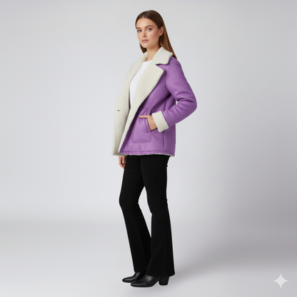Glaiza | Winter Jacket - Soft-Lined Outerwear with Turn-Down Collar for Women