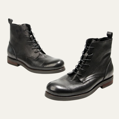The St Davids Men's Leather Retro Casual Lace Up Boots