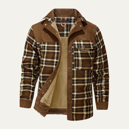Men’s Solid Fleece Hoodie with Sherpa Lining