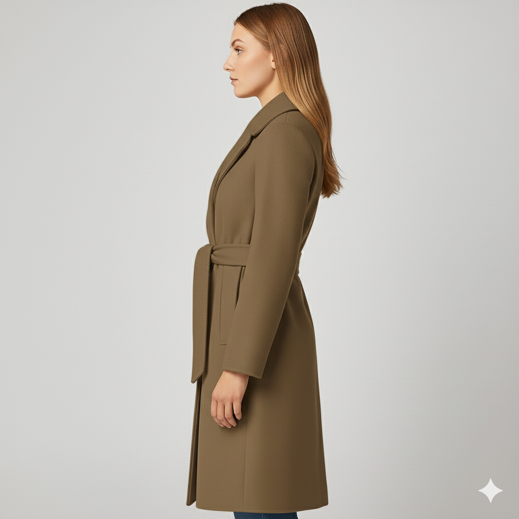 Coleen | Winter Coat - Double-Breasted Classic Outerwear with Waist Belt for Women
