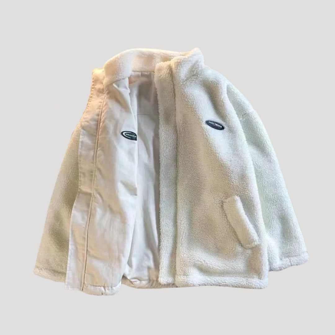 Ladies' Double Sided Fleece Heart Pattern Coat