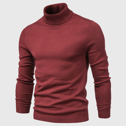 Men's Turtleneck Jumper – Soft Washable Knit for Autumn Layering