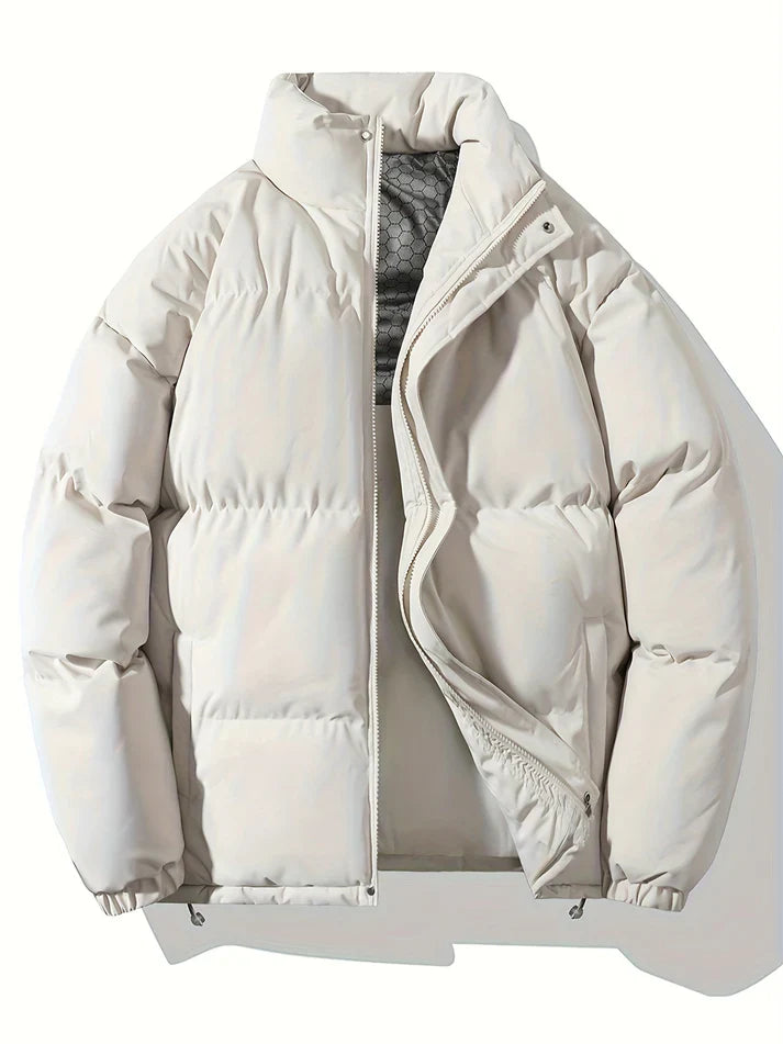 Cozy Fleece Lined Mens Winter Coat with Pockets
