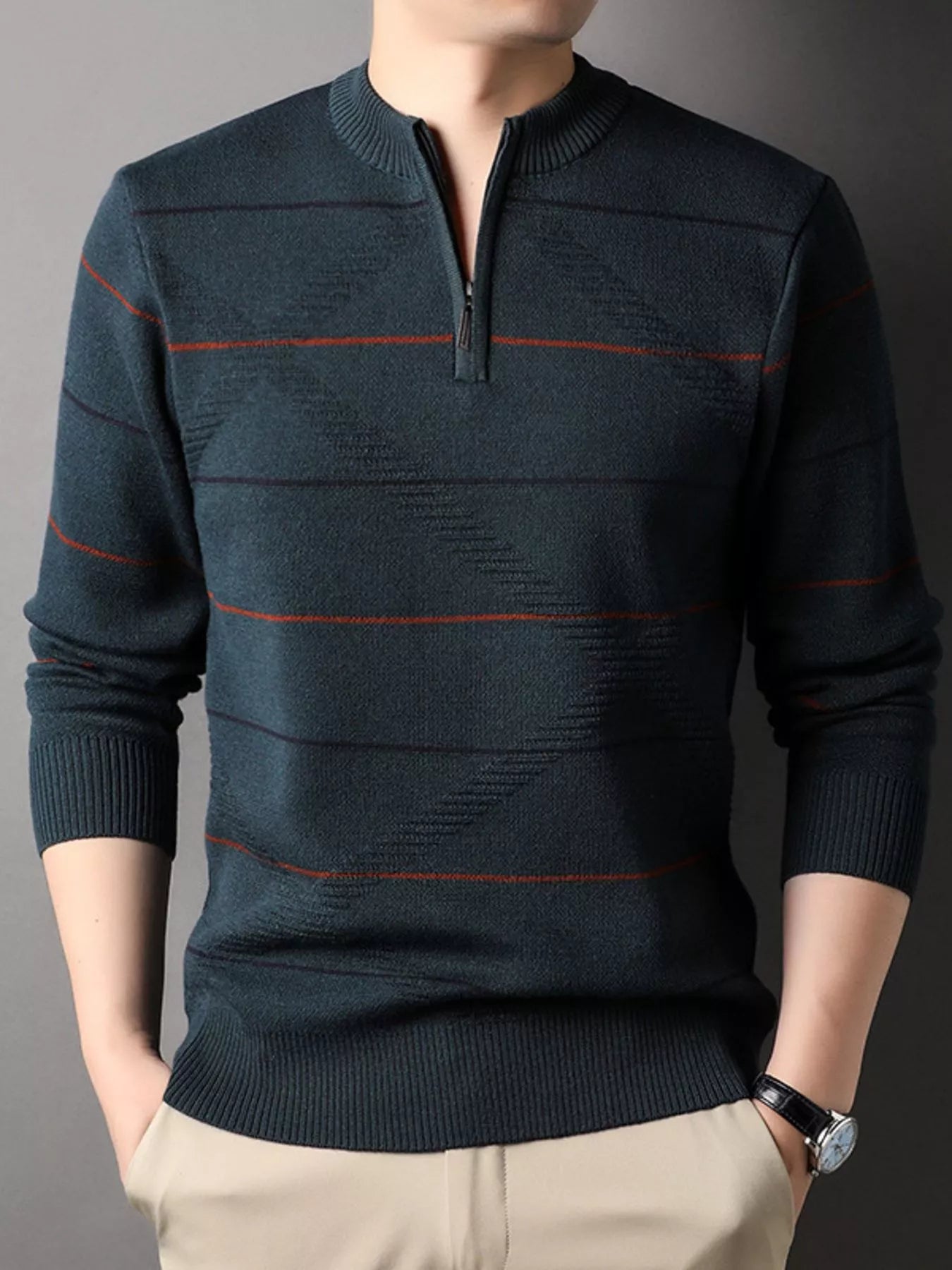 Men's Classic Patterned Sweater Pullover