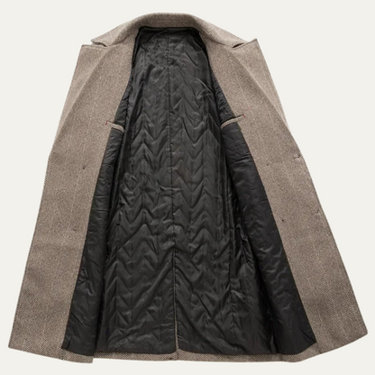The Cambridge Men's Trendy Slim Fit Wool Blend Overcoat