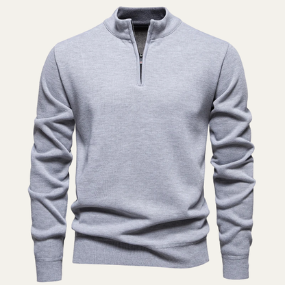Men’s Smooth Knit Funnel Neck Cardigan