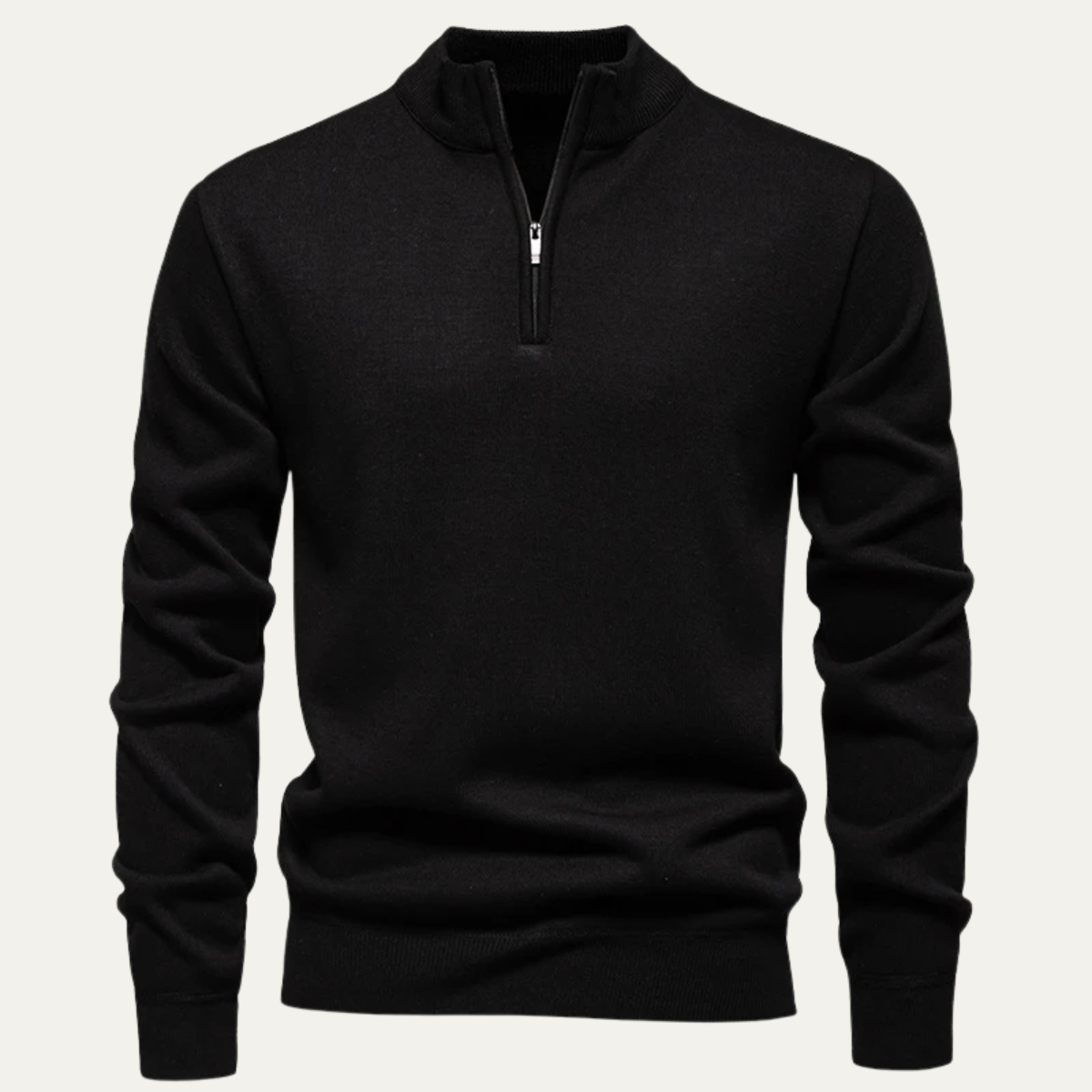 Men’s Smooth Knit Funnel Neck Cardigan