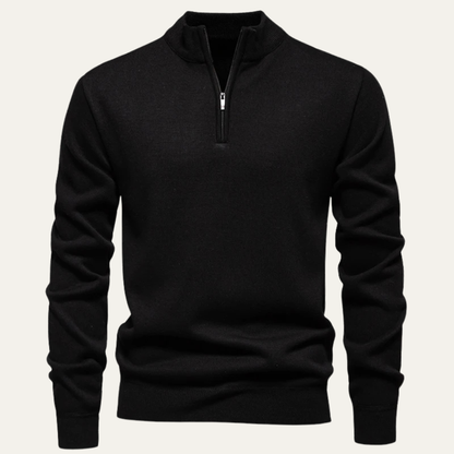 Men’s Smooth Knit Funnel Neck Cardigan