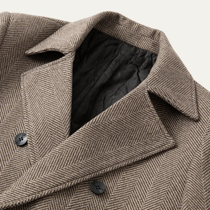 The Cambridge Men's Trendy Slim Fit Wool Blend Overcoat