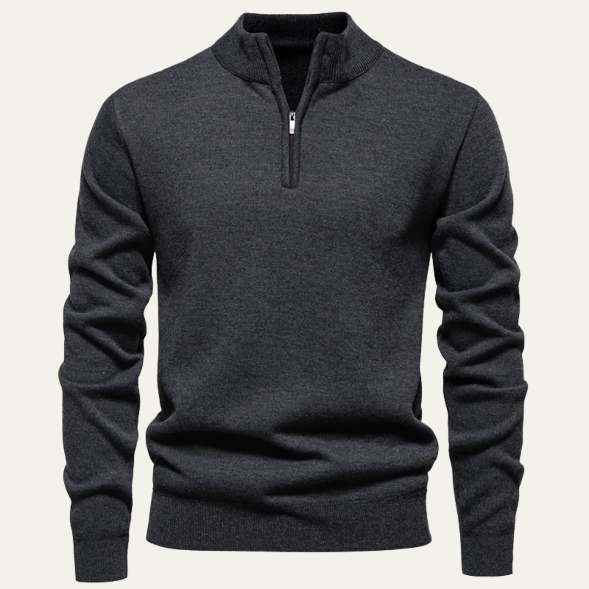 Men’s Smooth Knit Funnel Neck Cardigan