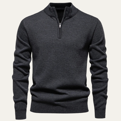 Men’s Smooth Knit Funnel Neck Cardigan
