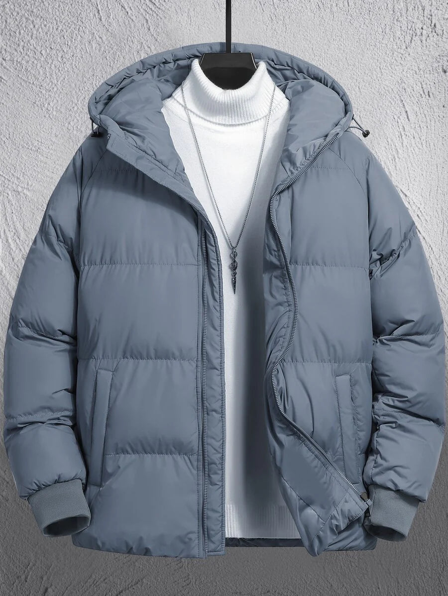 Casual Padded Jacket Khaki