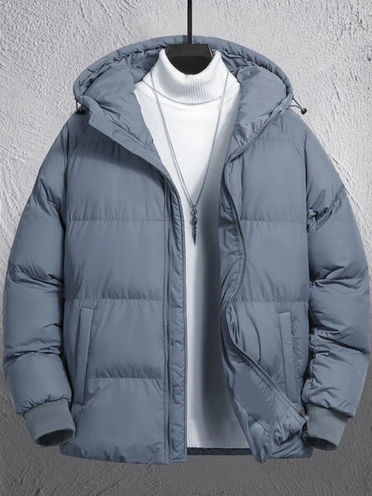 Casual Padded Jacket Khaki