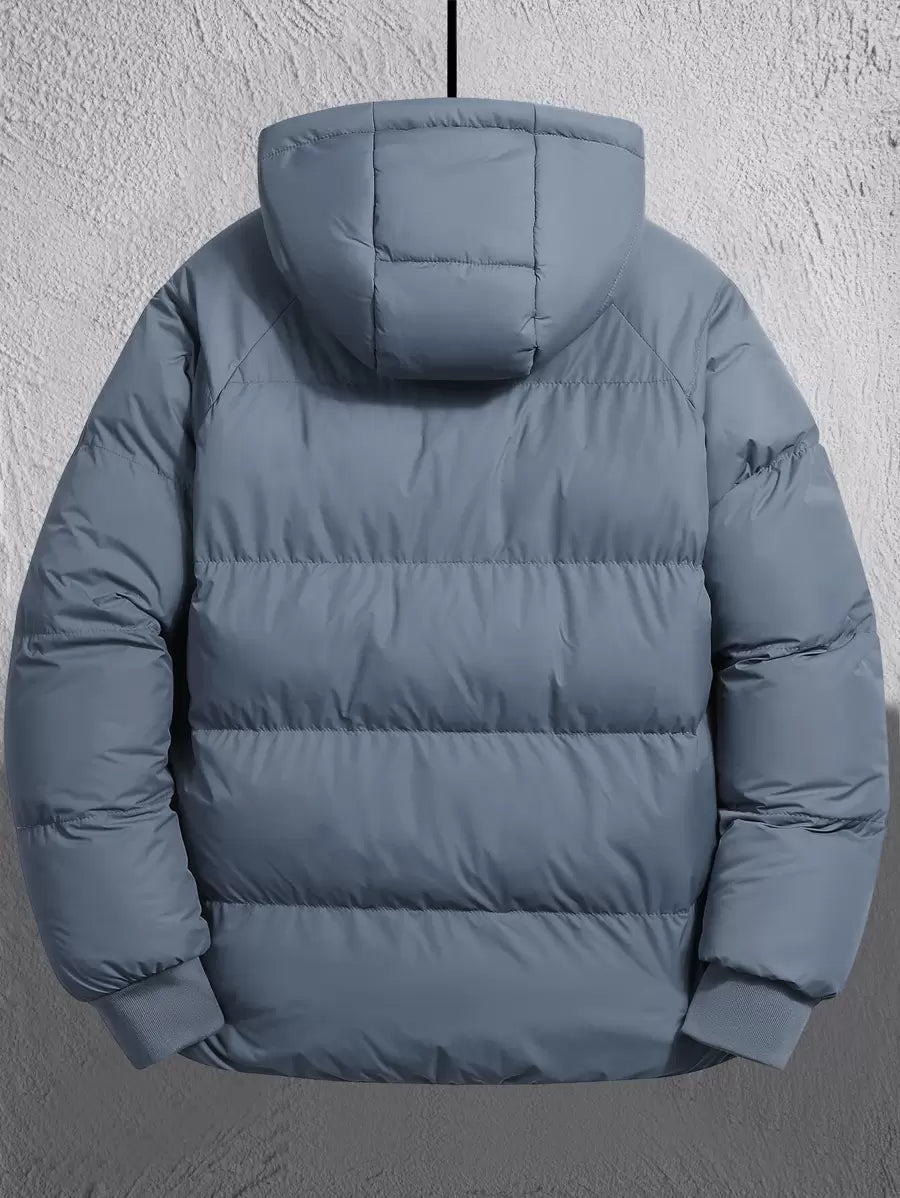 Casual Padded Jacket Khaki