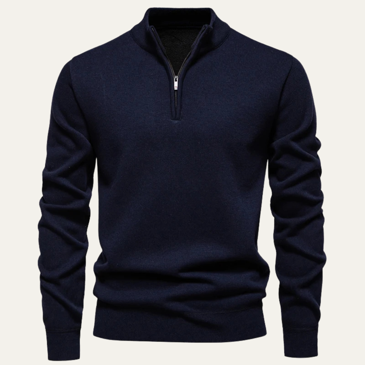 Men’s Smooth Knit Funnel Neck Cardigan